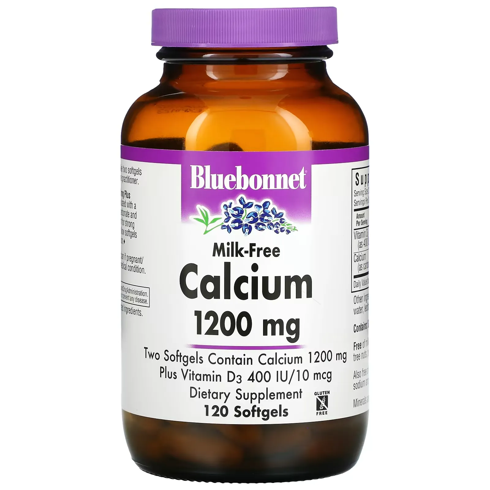 Milk-Free Calcium, 600 mg, 120 Softgels