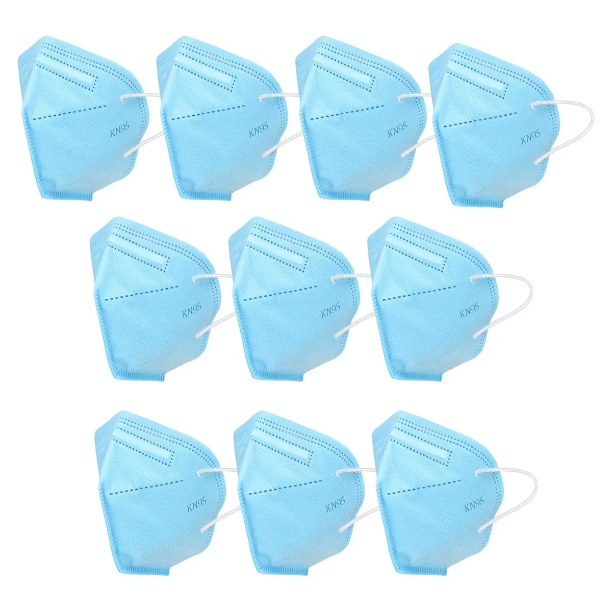 Fabula Pack Of 10 Kn95/N95 Anti-Pollution Reusable 5-Layer Mask (Blue )