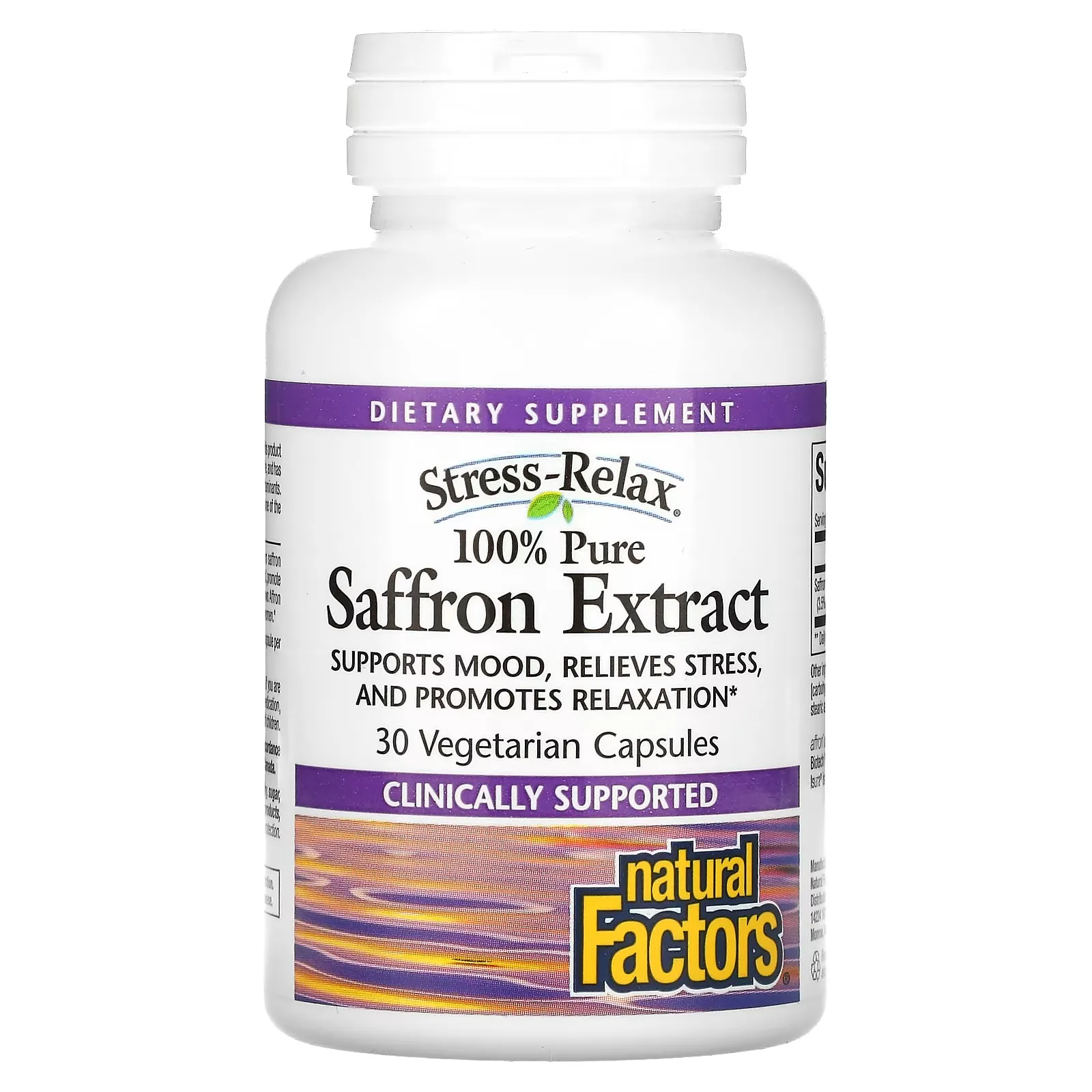 Stress-Relax, 100% Pure Saffron Extract, 30 Vegetarian Capsules