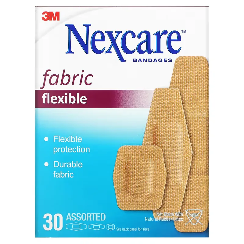 Flexible Fabric Bandages, 30 Assorted Sizes