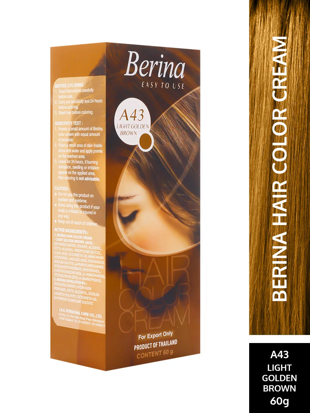 Berina Hair Color Cream - Light Golden Brown