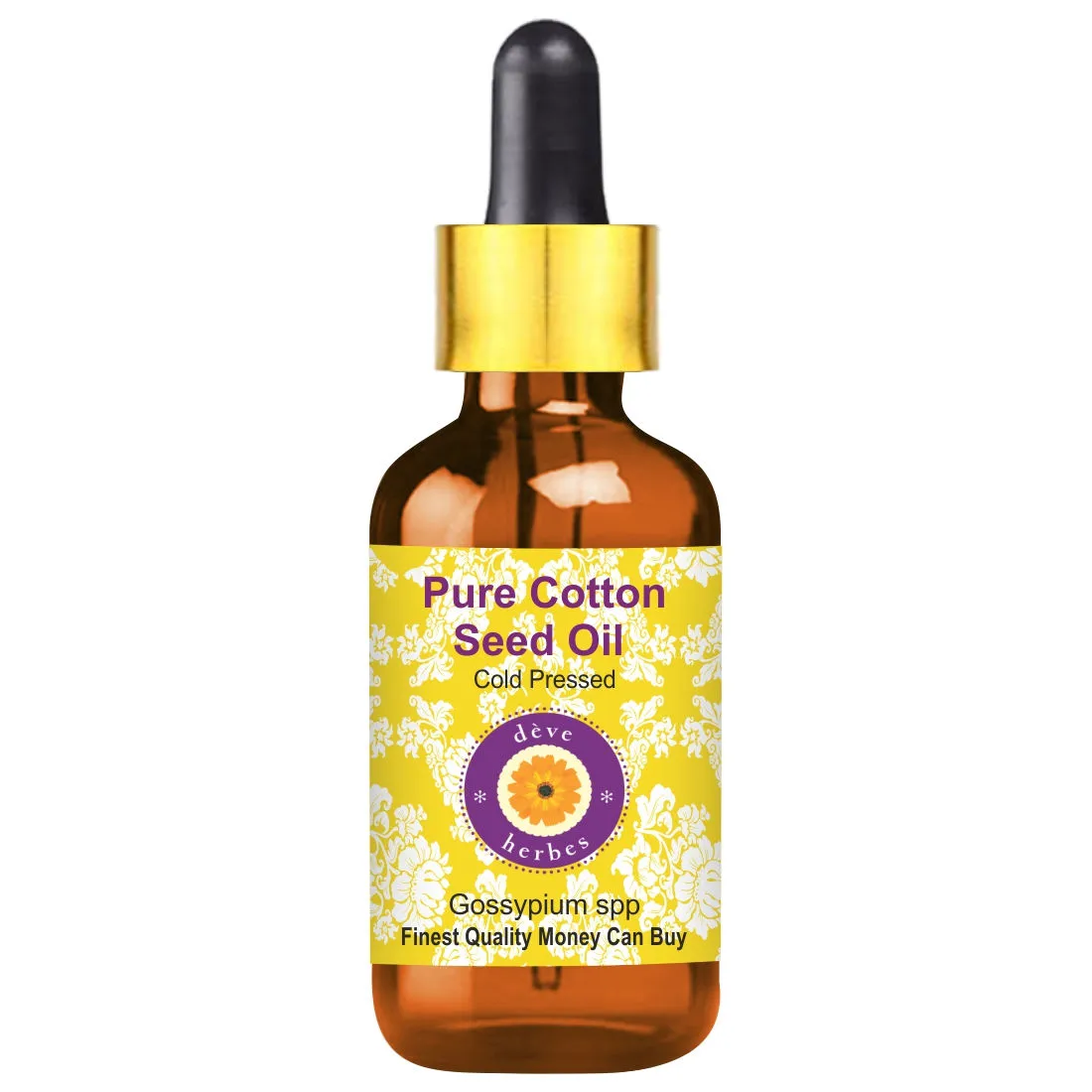 Deve Herbes Pure Cotton Seed Oil (Gossypium Spp) Cold Pressed For Combatting Acne & Dry Hair