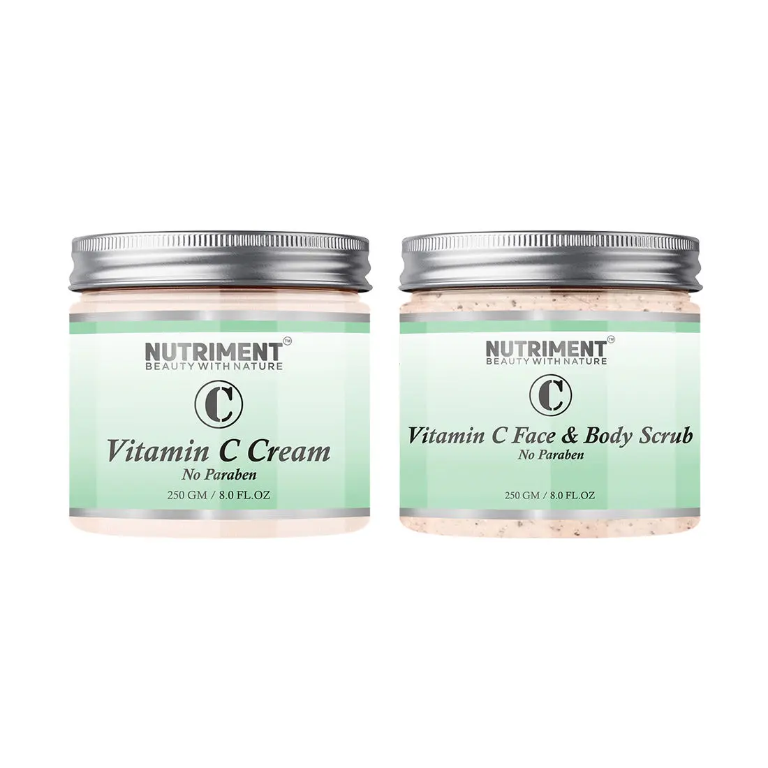 Nutriment Vitamin C Cream and Vitamin C Scrub 250gm Each (Pack of 2)