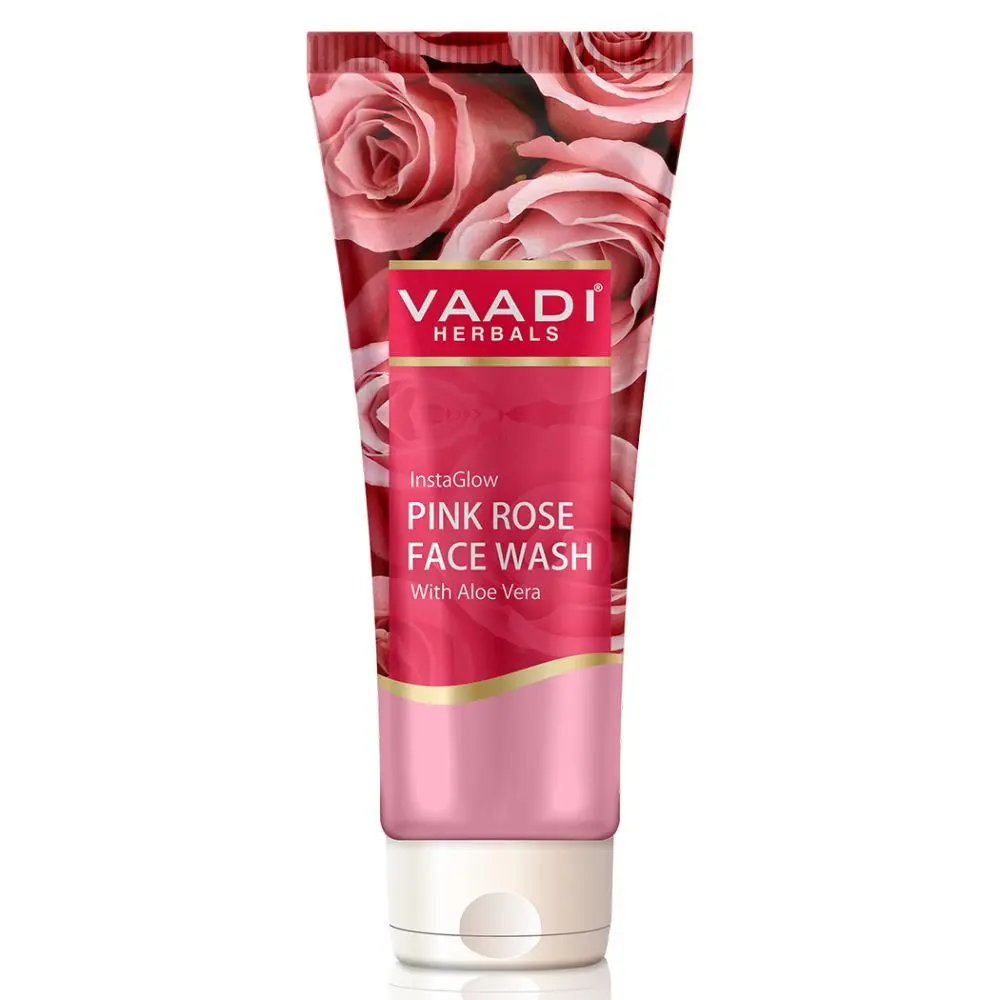 Vaadi Herbals Insta Glow Pink Rose Face wash with Aloe vera extract