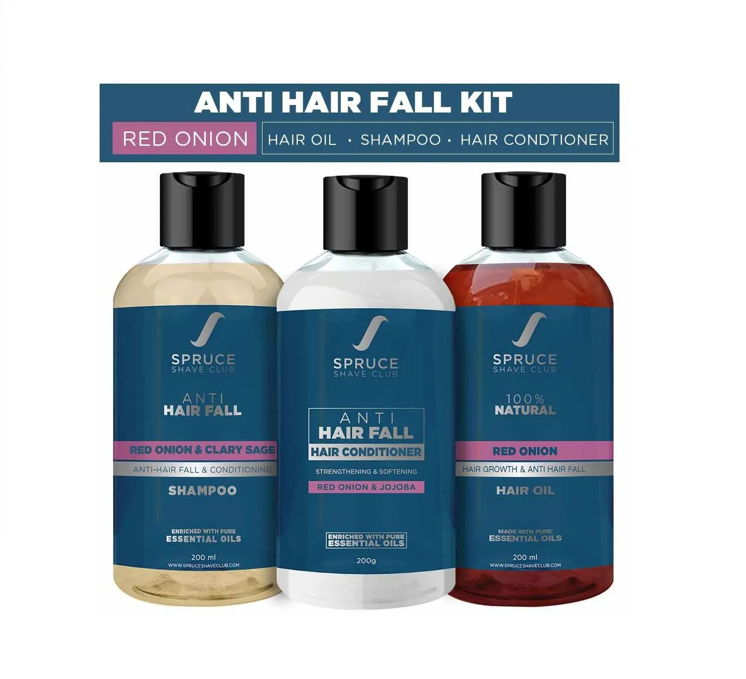 Spruce Shave Club Anti Hair Fall Kit with Red Onion