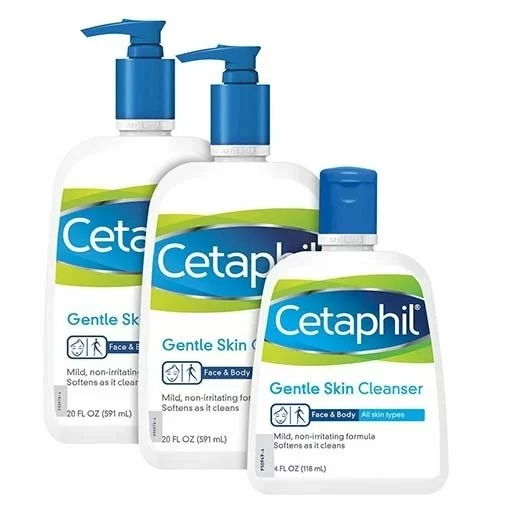 Cetaphil Gentle Skin Cleanser, 20 FL OZ Twin Pack, Bonus 4 fl oz