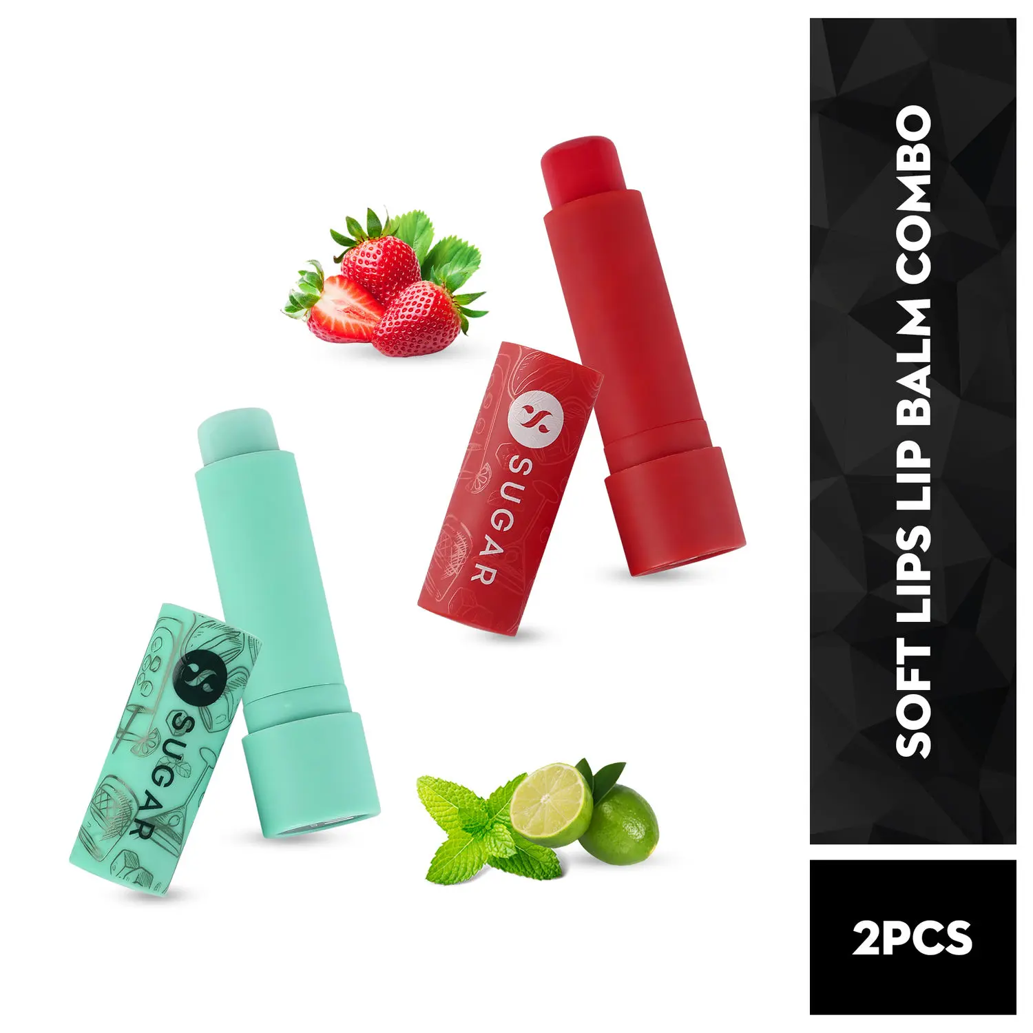 SUGAR Cosmetics Tipsy Lips Moisturizing Balm - 01 Mojito & 02 Cosmopolitan