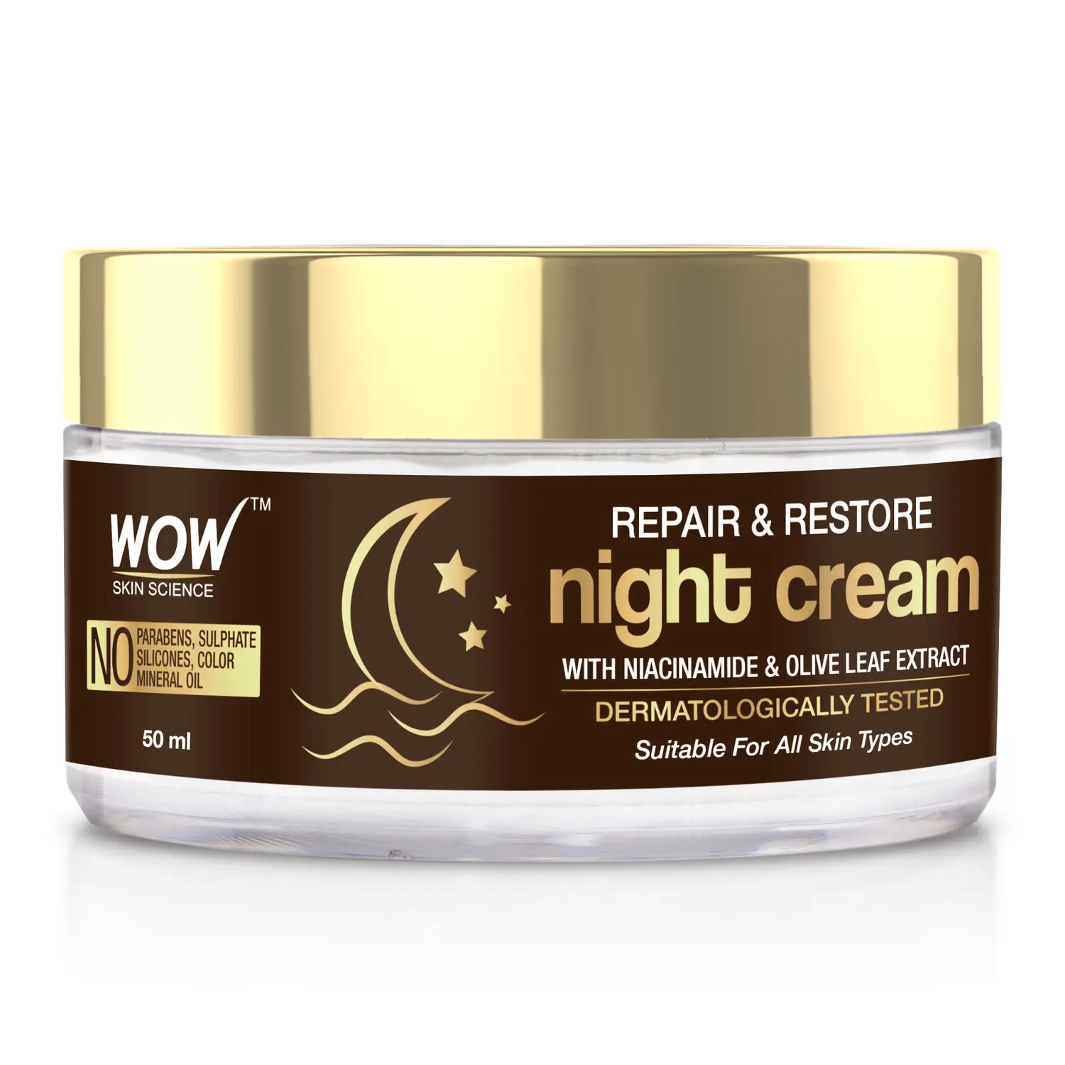 WOW Skin Science Repair & Restore Night Cream | Repairs Skin Damage| Hydrates and Nourishes Skin | Fights Skin Aging | Restores Skin Radiance 50ml