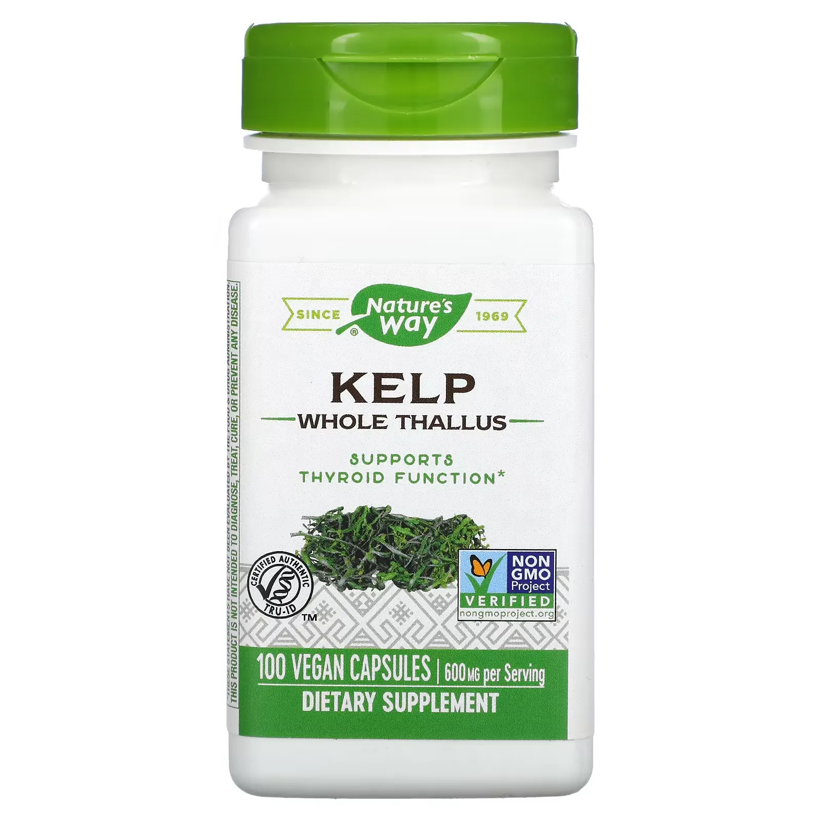 Kelp, Whole Thallus, 600 mg, 100 Vegan Capsules