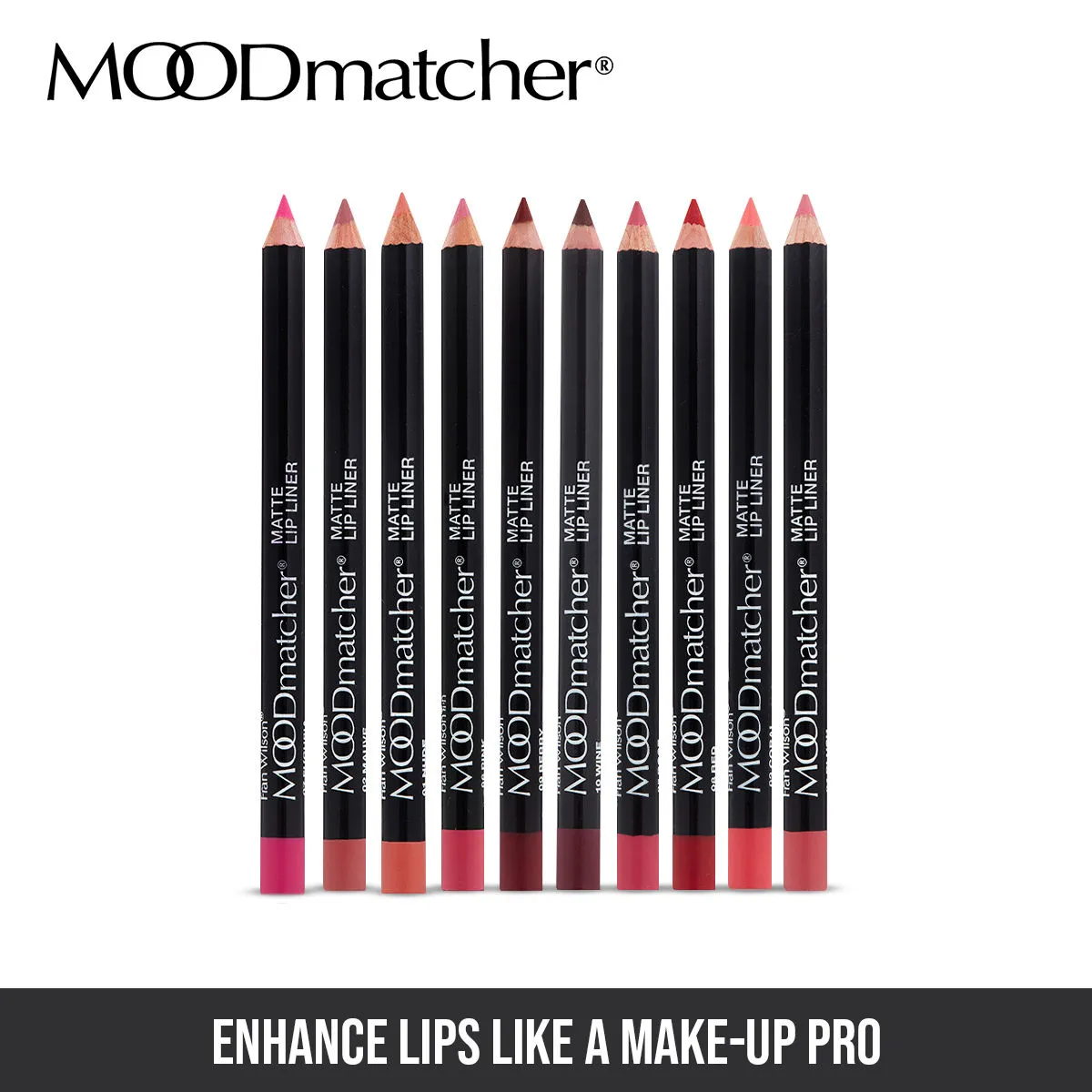 Fran Wilson Moodmatcher 10 Pcs Matte Lip Liner Collection