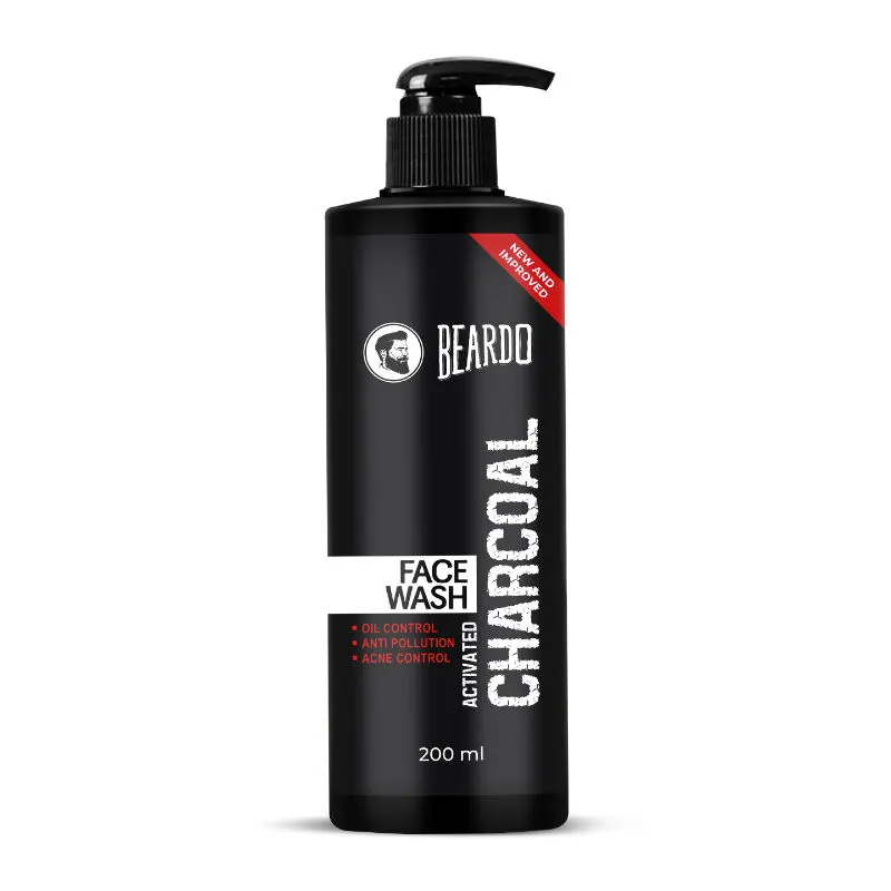 Beardo Activated Charcoal Face Wash for Deep Pore Cleansing, | Removes Dirt & Impurities