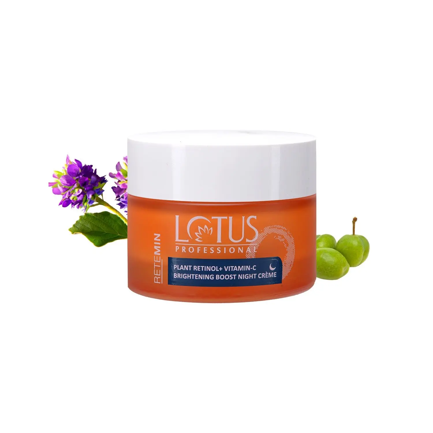 Lotus Professional Retemin Plant Retinol & Vitamin C Brightening Boost Night Cream | Whitening & Anti-Ageing | Preservative Free | For All Skin Types | 50g