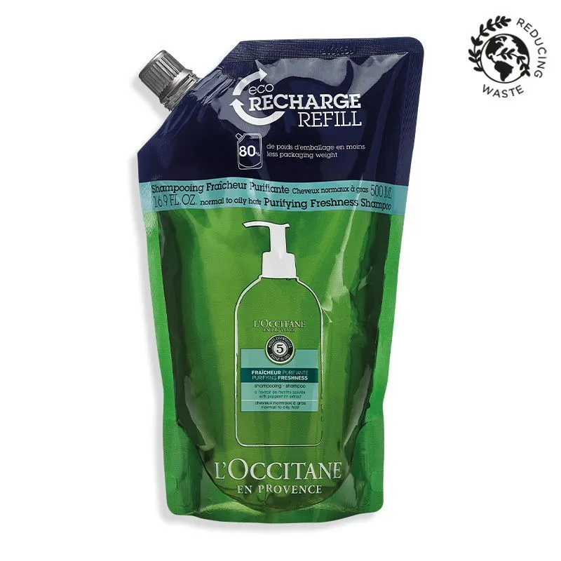 L'Occitane Purifying Freshness Shampoo For Oily Hair Eco-Refill