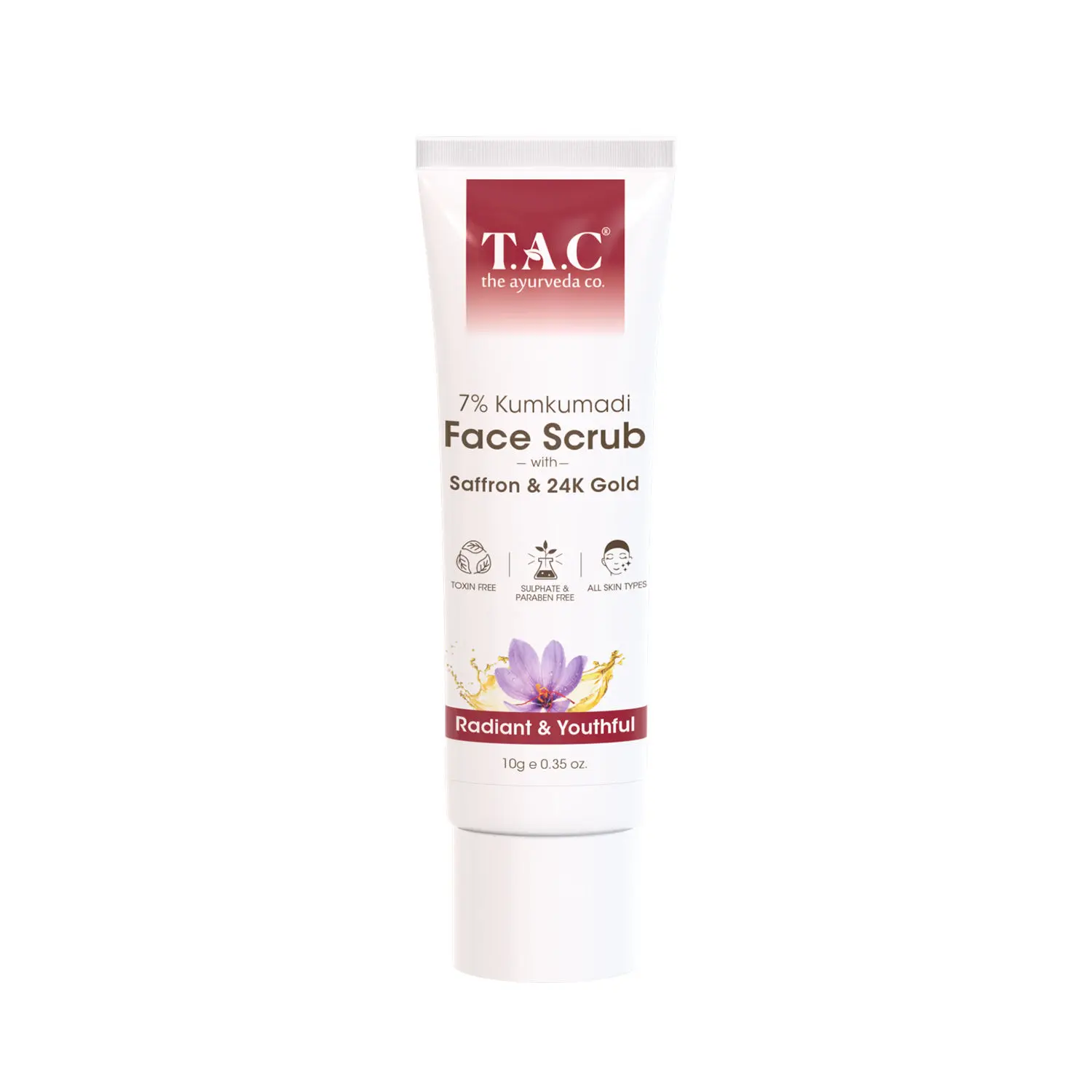 T.A.C - 7% Kumkumadi Face Scrub With Saffron & 24K Gold - 10Gm