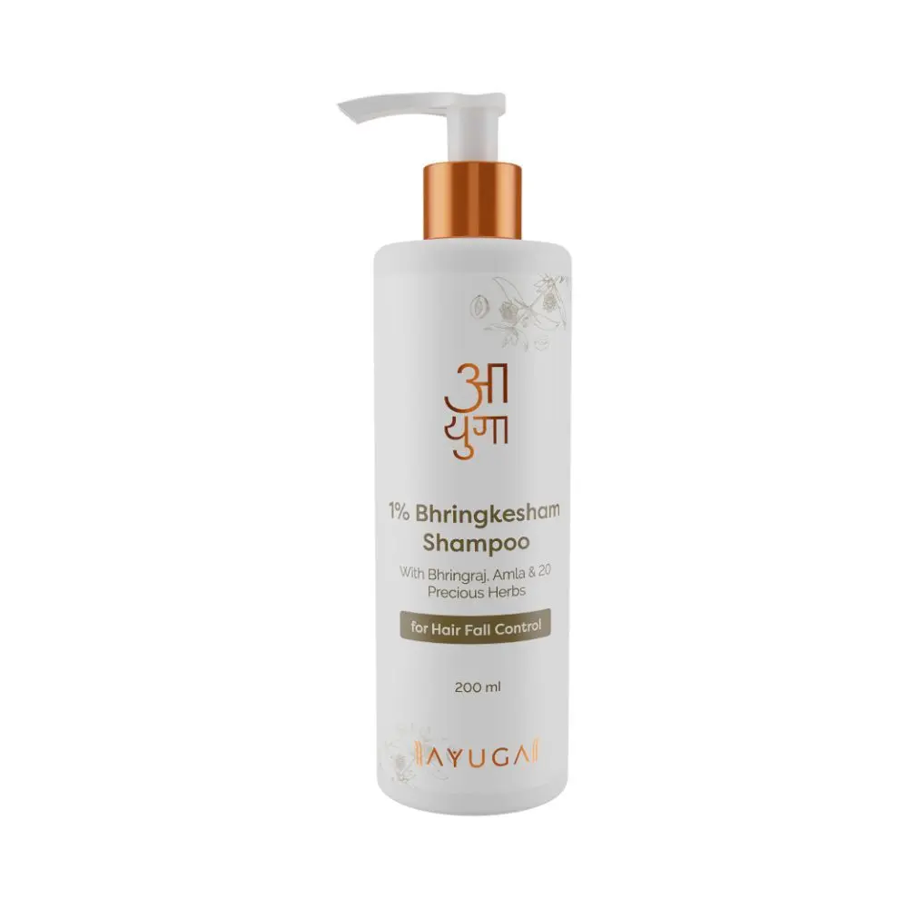 Ayuga 1% Bhringkesham Shampoo with Bhringraj & Amla For Hairfall Control 200ml