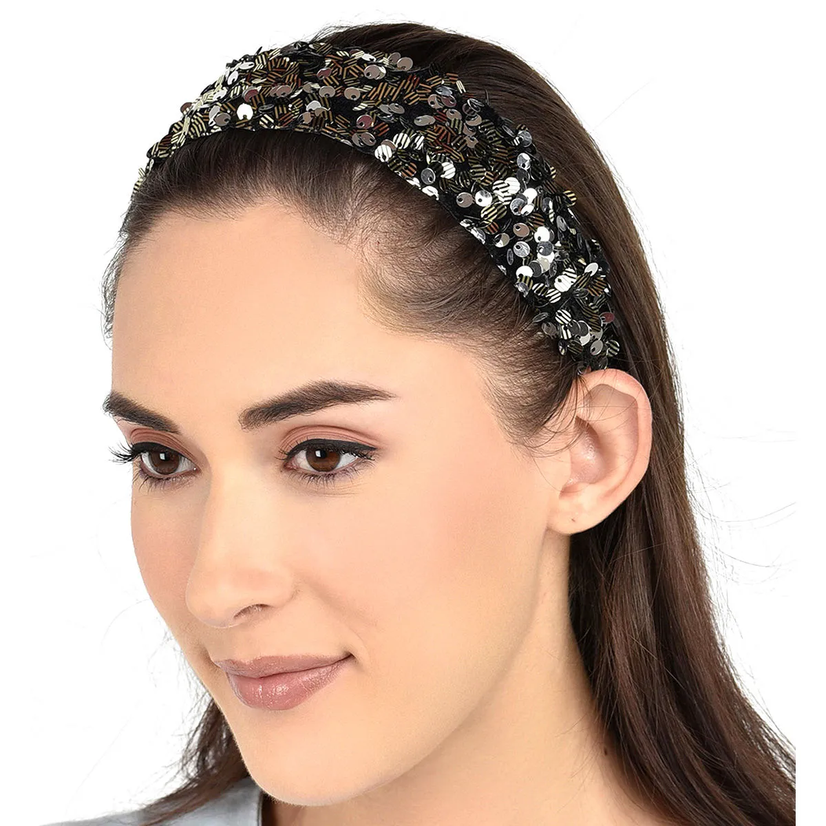 Toniq Party Starter Black Sequin HairBand(OAWXXH69)