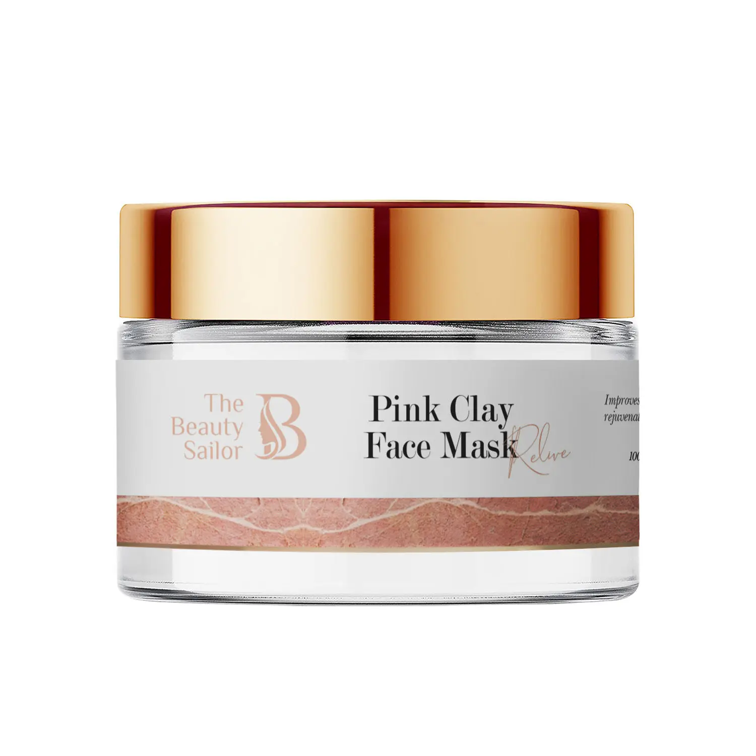 The Beauty Sailor Anti Aging Pink Clay Face Mask for Natural Glow, Anti Wrinkle Face Mask With Avocado oil, Kaolin, Pink clay, Vitamin C & E - (100 g)