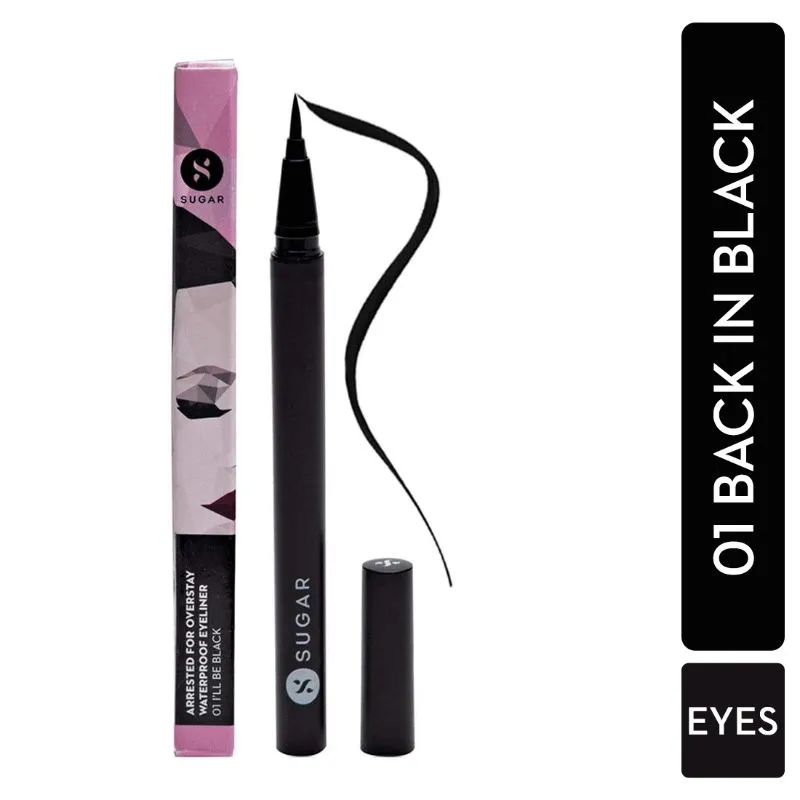 SUGAR Arrested For Overstay Waterproof Eyeliner - 01 I'll Be Black (Black)