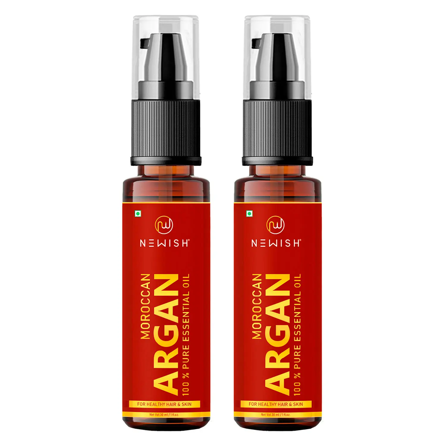 Newish® Moroccan Argan Oil for Hair and Face 30ml (Pack of 2)