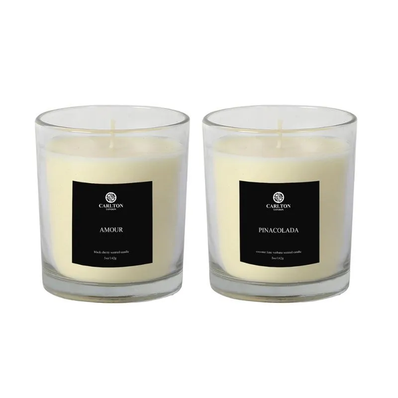 Carlton London Combo Pinacolada And Amour Candles - Set Of 2