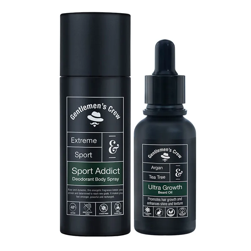 Gentlemen's Crew Deodorant Sport Addict + Ultra Growth Beard Oil