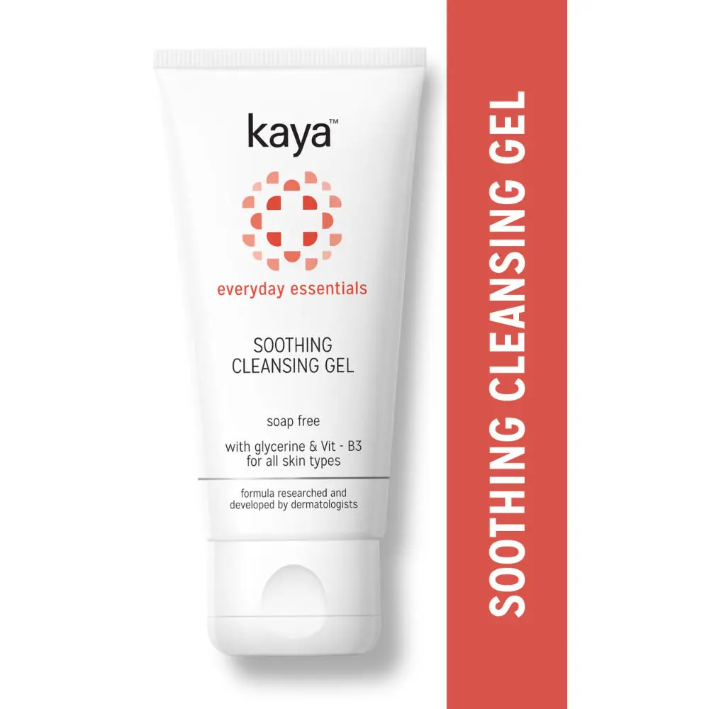 Kaya Soothing Cleansing Gel Soap free & gentle face wash with Niacinamide for daily use all skin types 50 ml