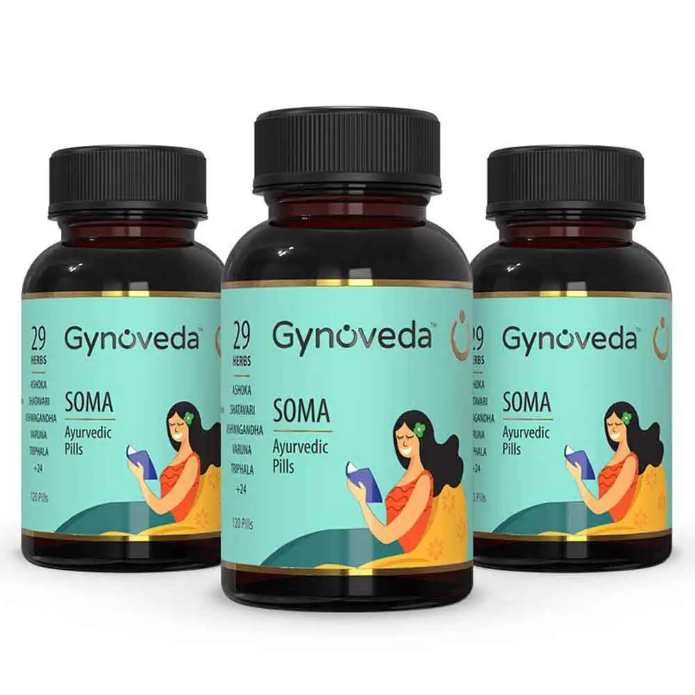 Gynoveda Gynoveda SOMA Ayurvedic Pills - Pack of 3,  120 tablet(s)  Unflavoured