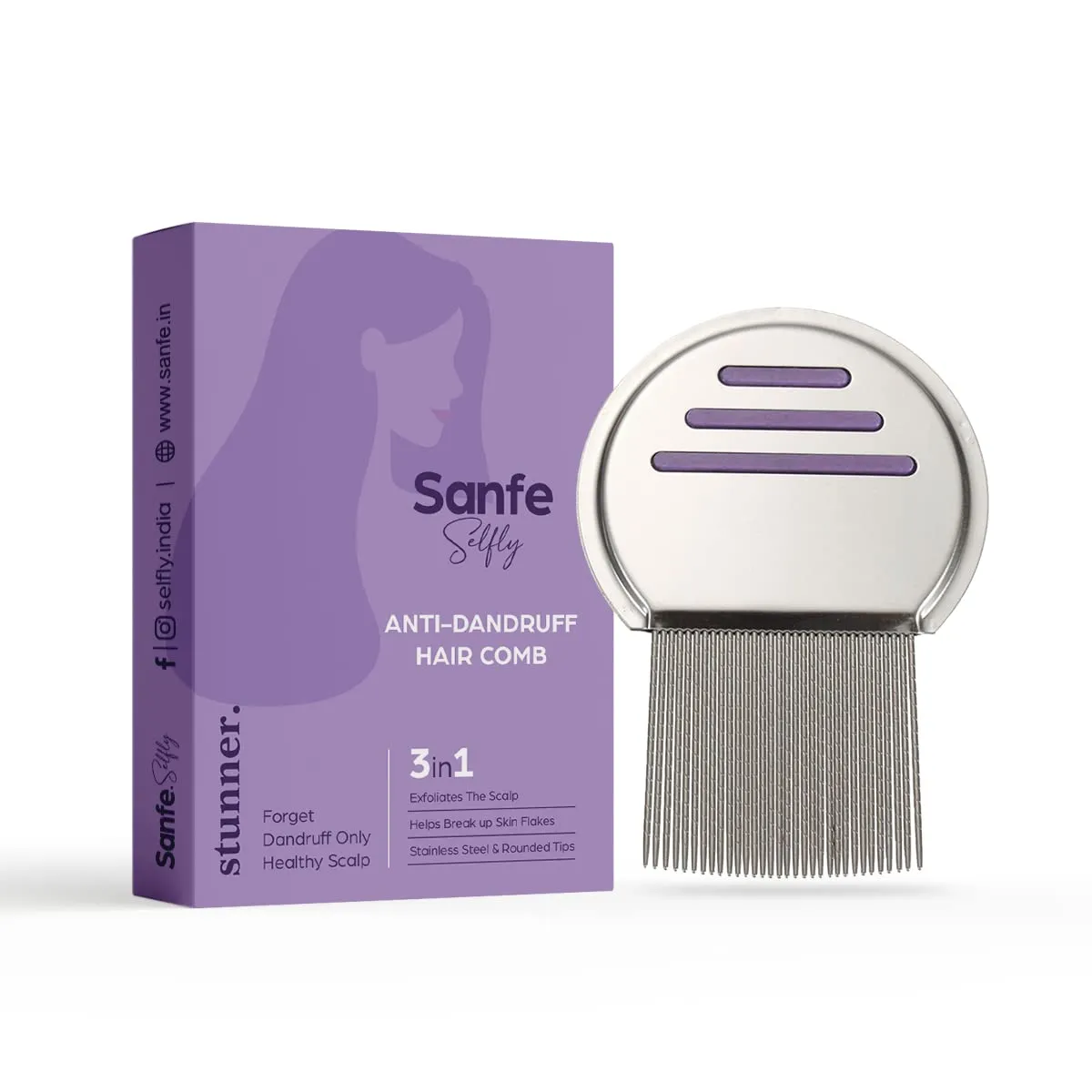 Sanfe Selfly Stunner Anti-Dandruff Hair Comb