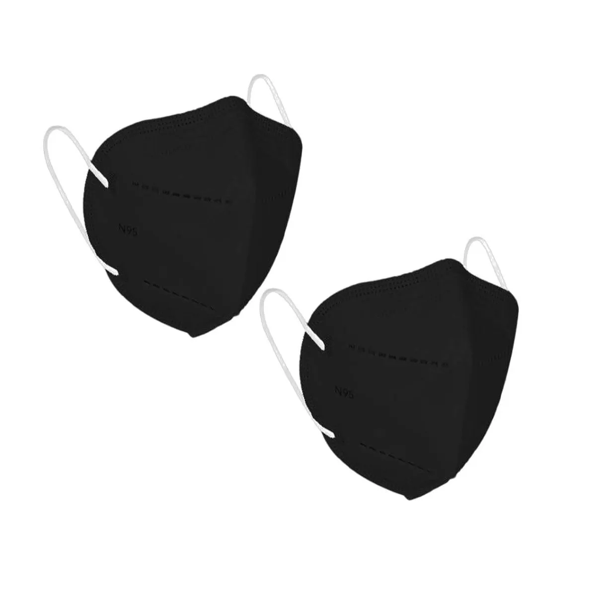 OOMPH Pack Of 2 Kn95/n95 Anti-pollution Reusable 5-layer Mask (black)