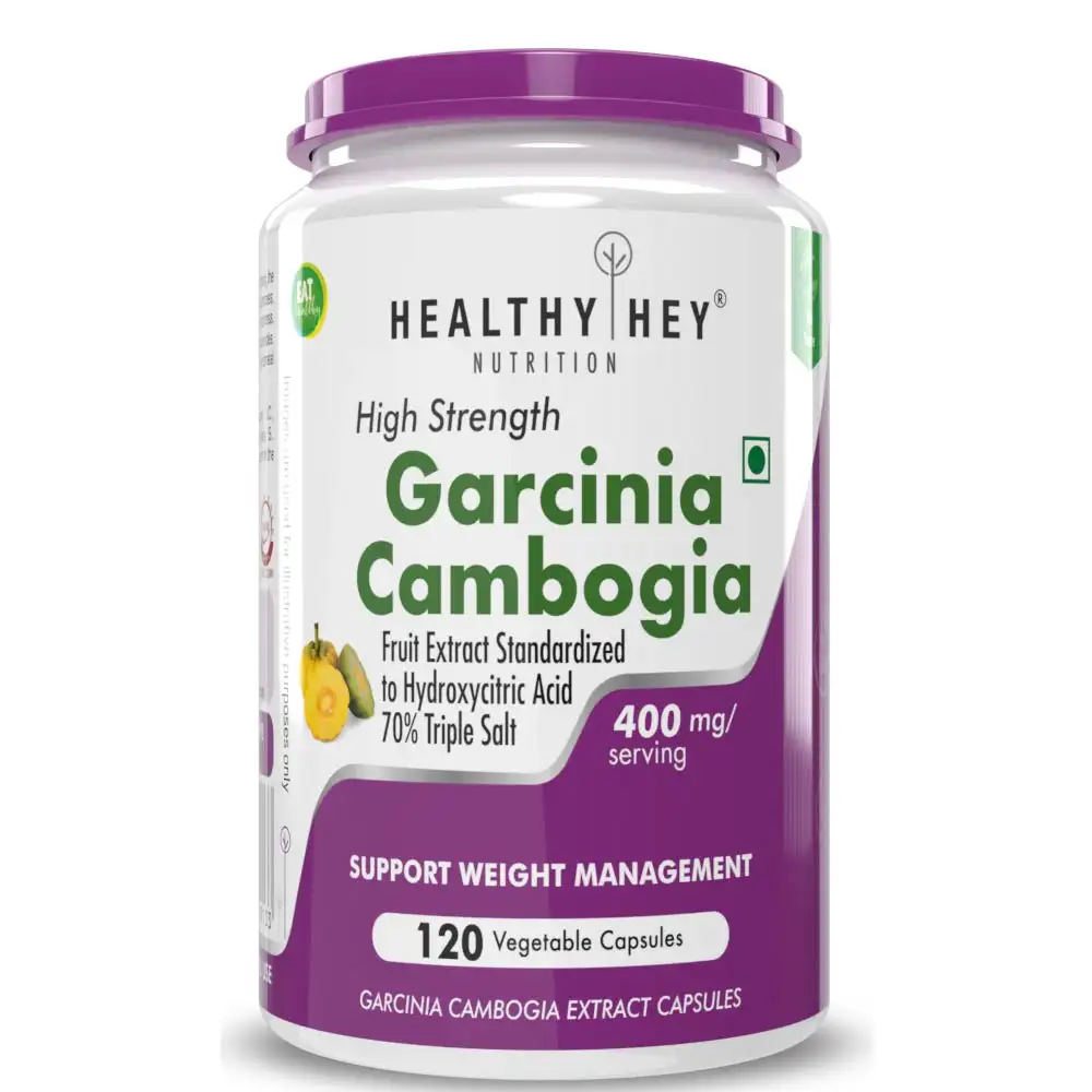 HealthyHey Nutrition Garcinia Cambogia with 70% HCA,  120 capsules