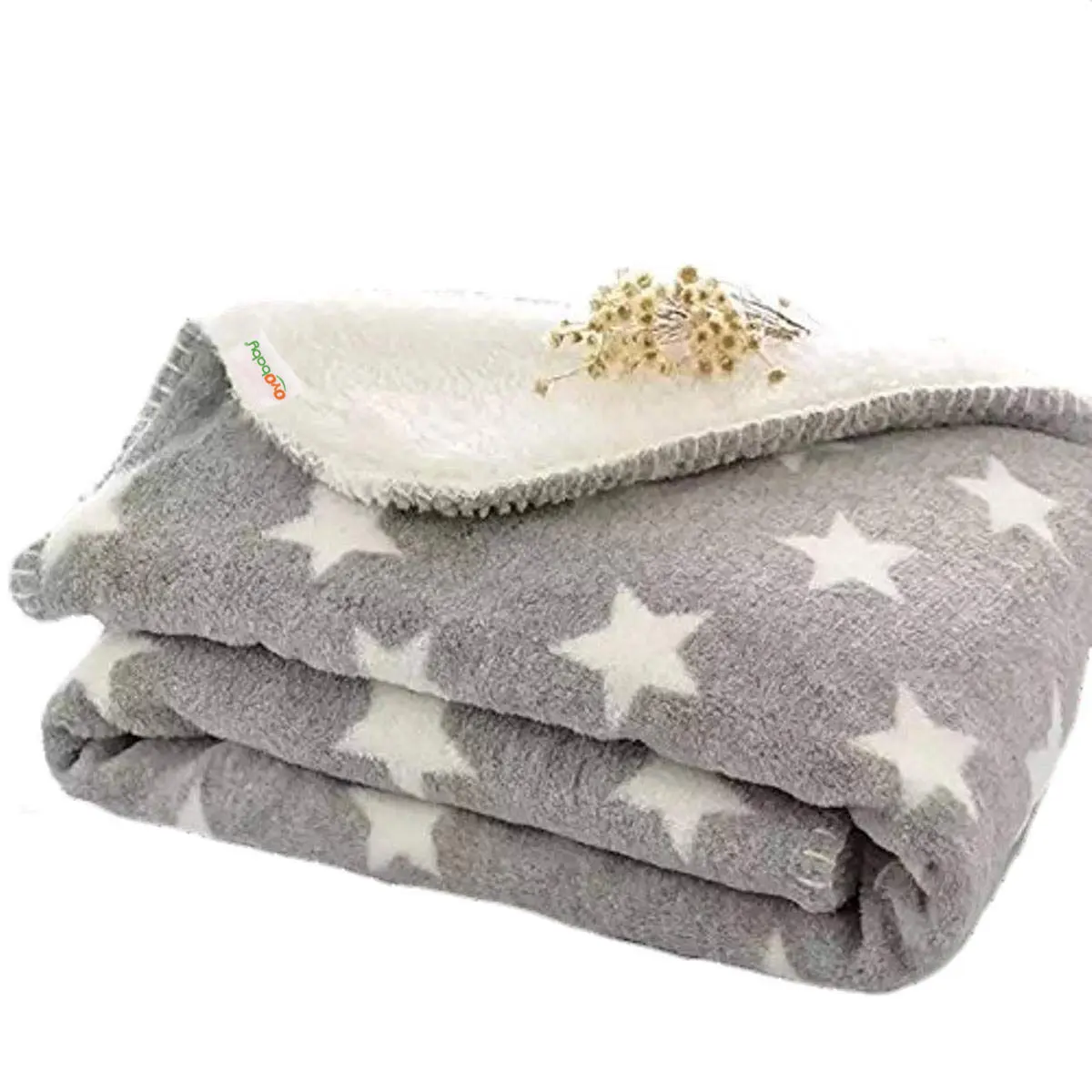 OYO BABY Star Grey Baby Blanket Wrapper cum Sleeping Bag / Baby Blanket / Blanket For Baby / Blanket