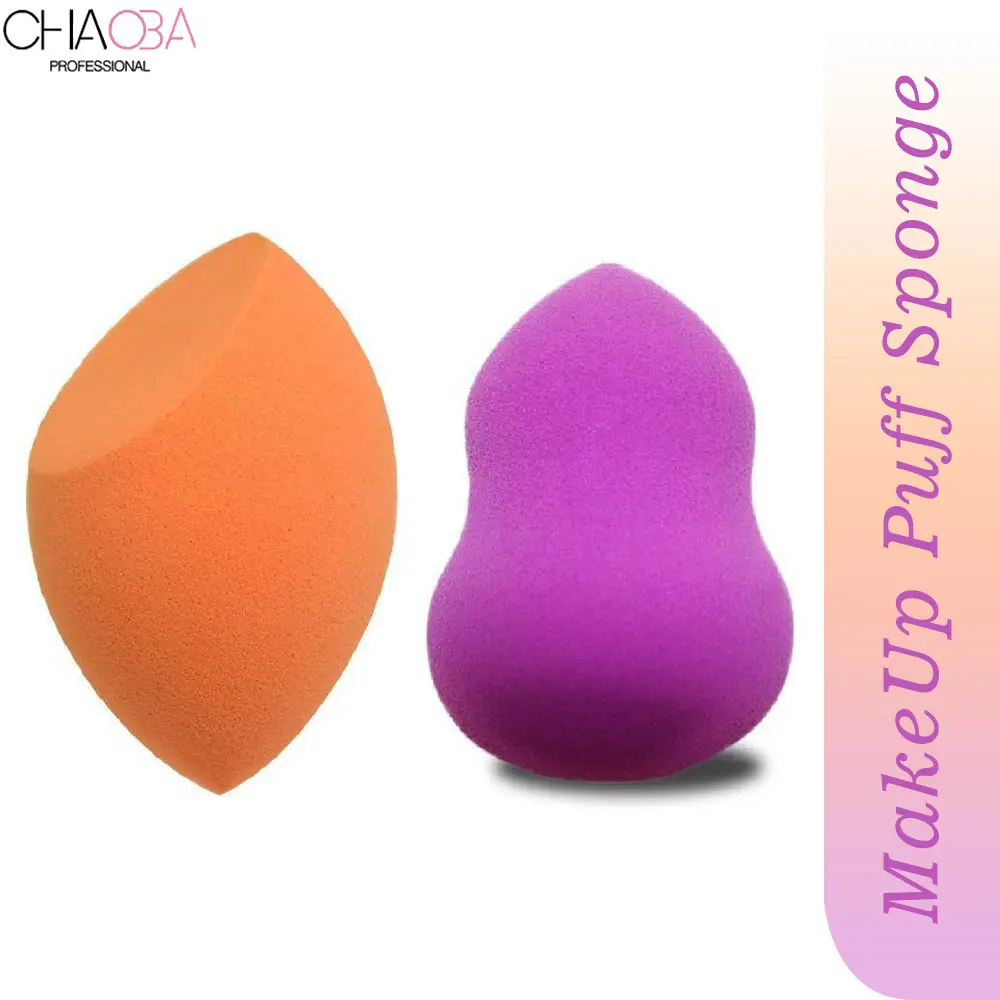 Chaoba Professional Beauty Blender Makeup Puff Sponge -2pcs(Color & Shape May Vary)