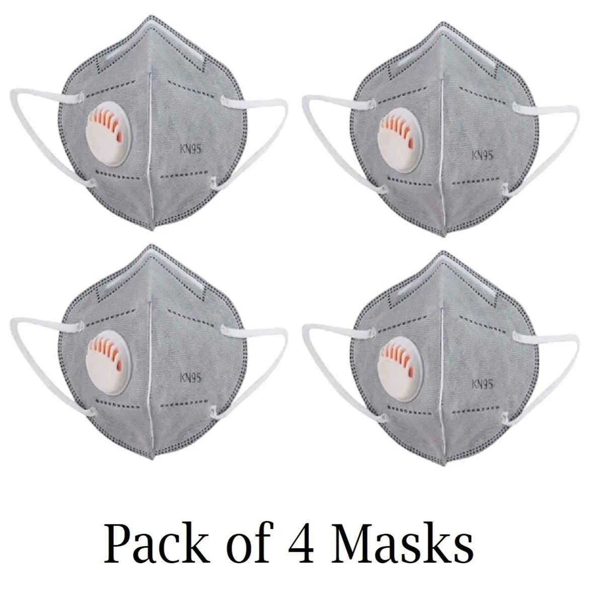 OOMPH KN95 Anti-Polution Mask with Respirator Valve Pack of 4