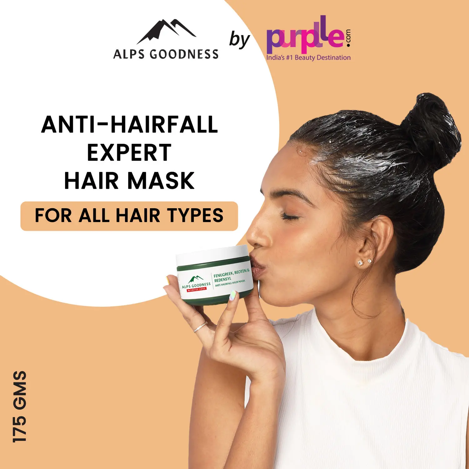 Alps Goodness Fenugreek, Biotin & Redensyl Anti Hair Fall Hair Mask (175 g)| Hairfall Hair Mask| Alps Goodness Hair Mask