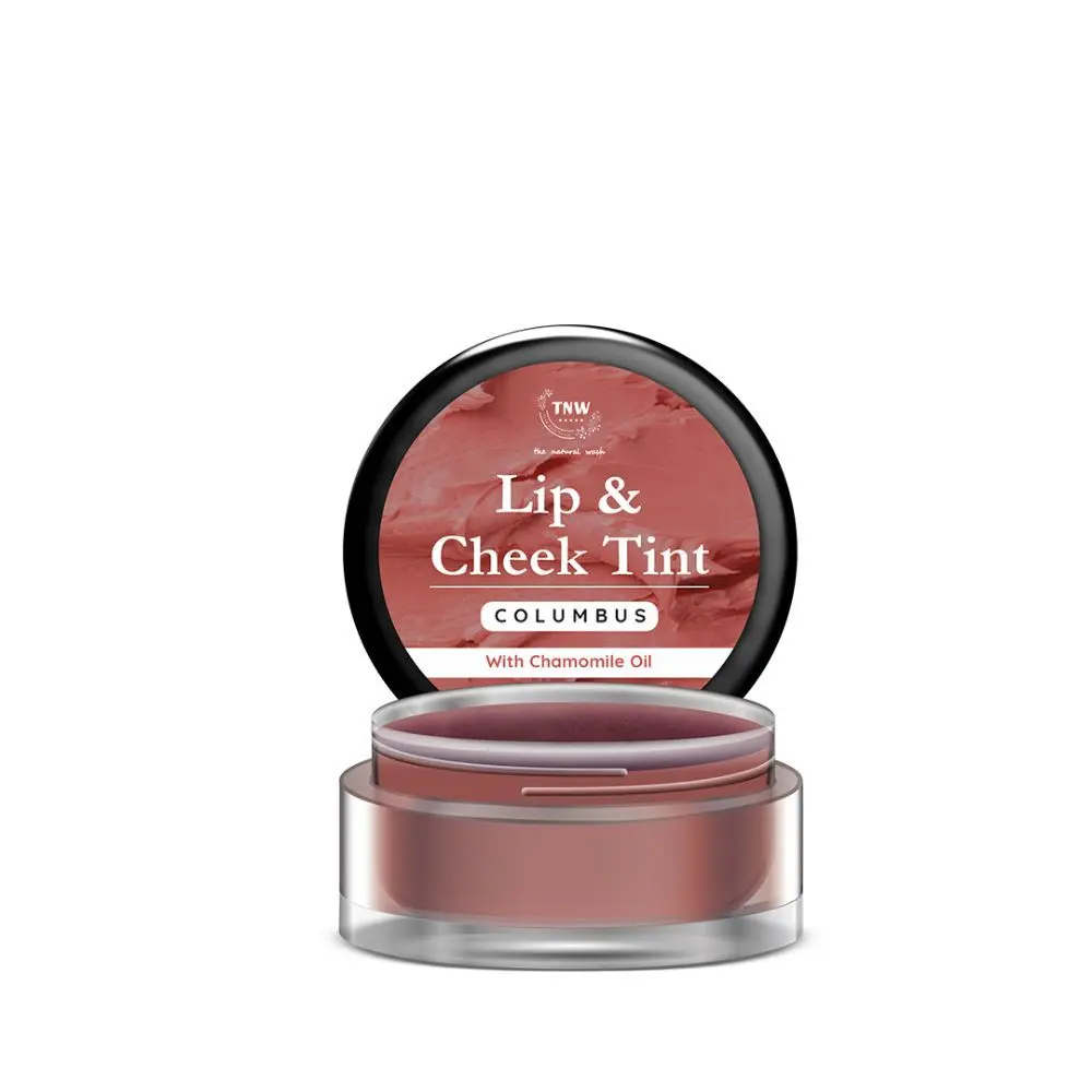 TNW - The Natural Wash Columbus Lip & Cheek Tint | With Chamomile Oil & Castor Oil | For lips, cheeks, & eyelids | For a natural makeup look