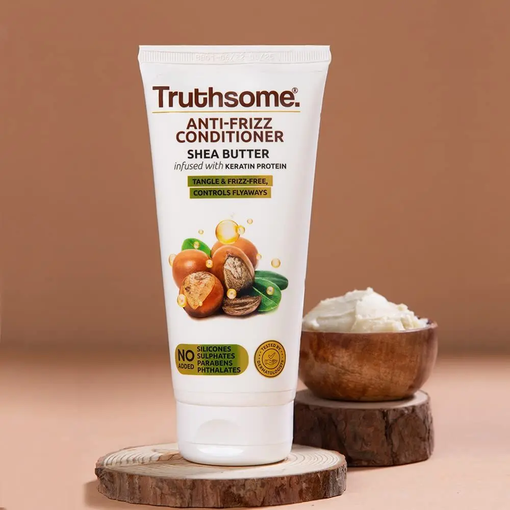 Truthsome.Anti-Frizz Conditioner Shea Butter infused with keratin protein TANGLE & Free,Controls Flyaways