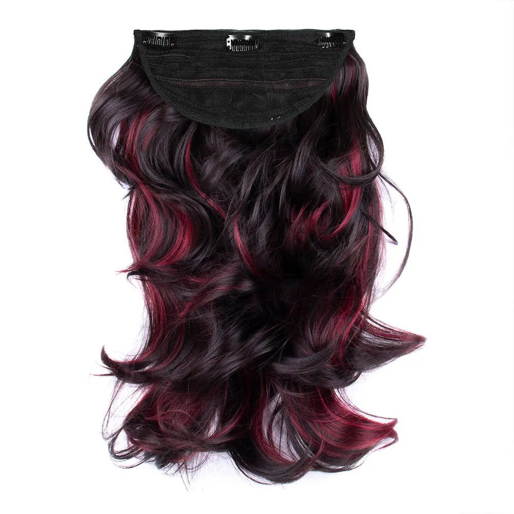 Streak Street Clip-In 18 Out Curl Burgundy Hair Extensions