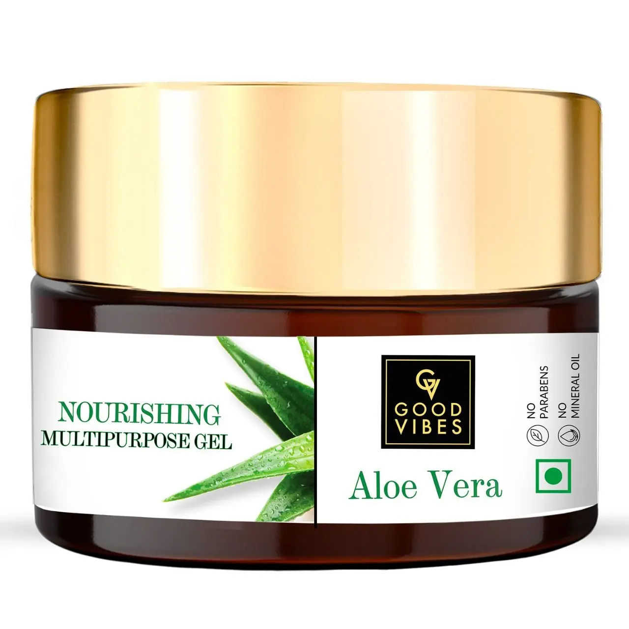 Good Vibes Aloe Vera Nourishing Multipurpose Gel |Anti-Acne, Ageing | With Neem | No Parabens, No Sulphates, No Mineral Oil, No Animal Testing (100 g)