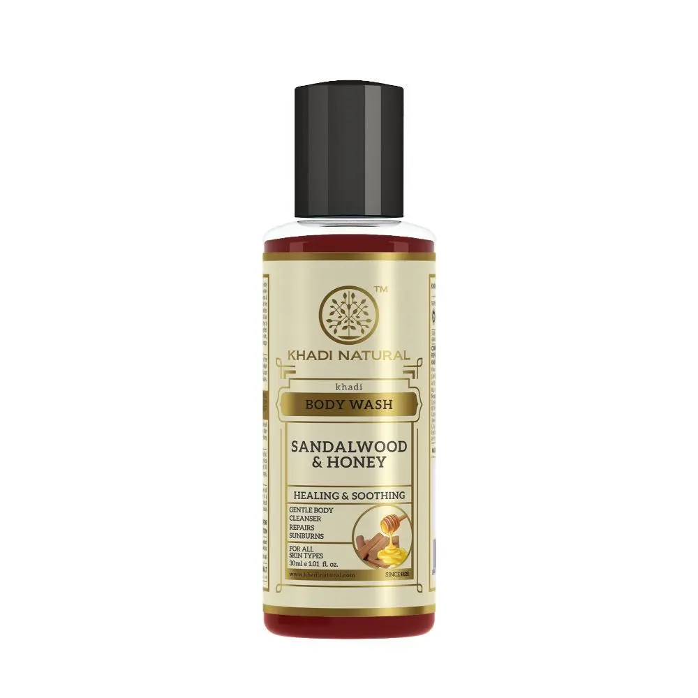 Khadi Natural Sandalwood & Honey Body Wash 30ml