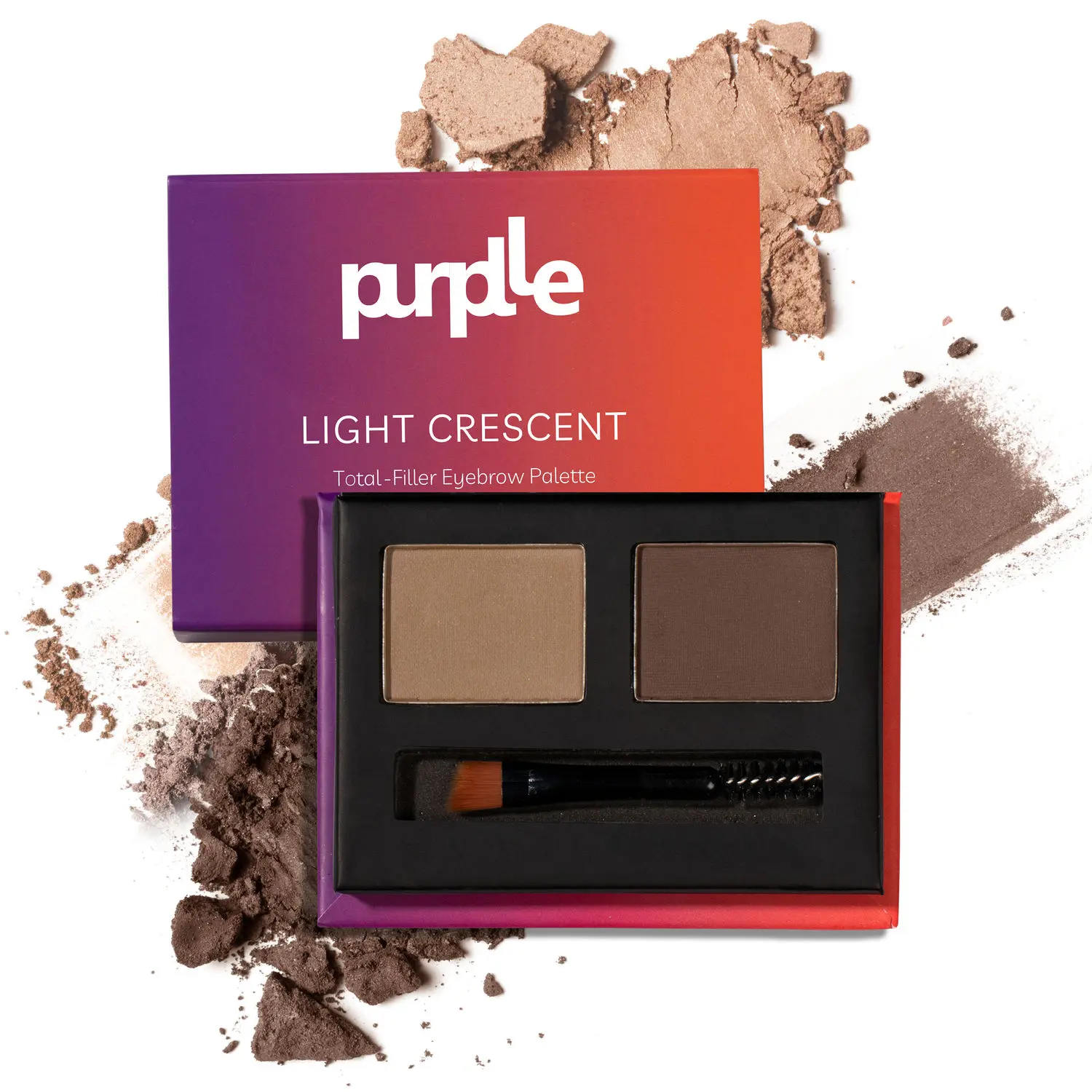 Purplle Eyebrow Palette, Light Crescent Total Filler | For Fuller Brows | Brow Shaping | Eyebrow Enhancer | Natural Looking | Long Lasting (4 gm)