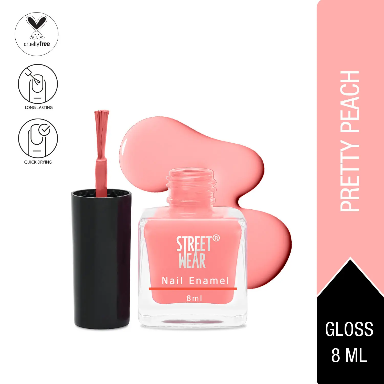 Street Wear Nail Enamel (Revamp) Pretty Peach (8 ml)