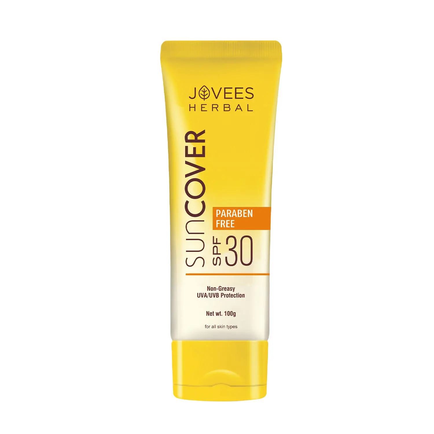 Jovees Herbal Sandalwood Natural Sun Cover SPF 30 | UVA/UVB Protection | Non Greasy | Quick Absorption | For all skin types 100gm