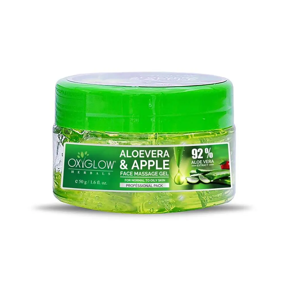 OxyGlow Herbals Aloevera & Apple Face Massage Gel,50g, Soothes& Cleans