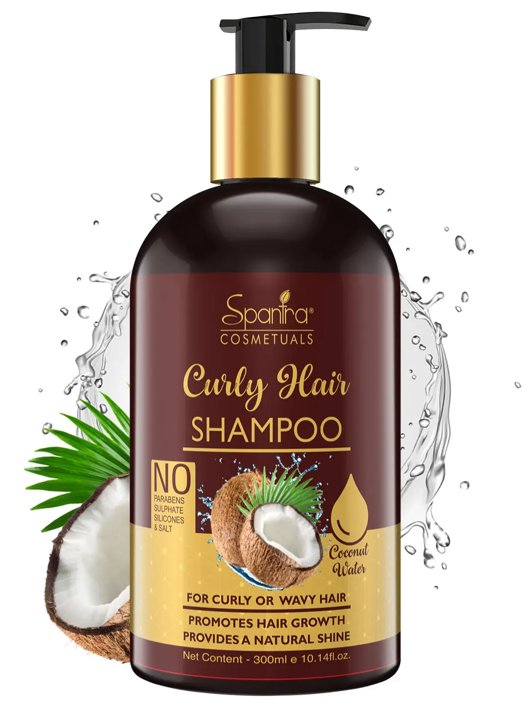 Spantra Curly Hair Shampoo For Curls or Wavy Hair, 300ml