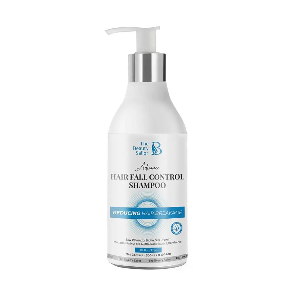 The Beauty Sailor Advance Hair Fall Control Shampoo| Biotin, silk protein for longer, stronger hair| suitable for men and women| anti hair fall shampoo| for all hair type| 300ml