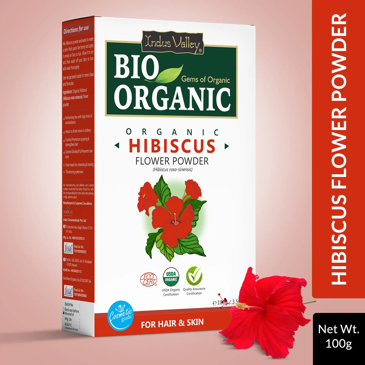 Indus valley bio organic hibiscus powder