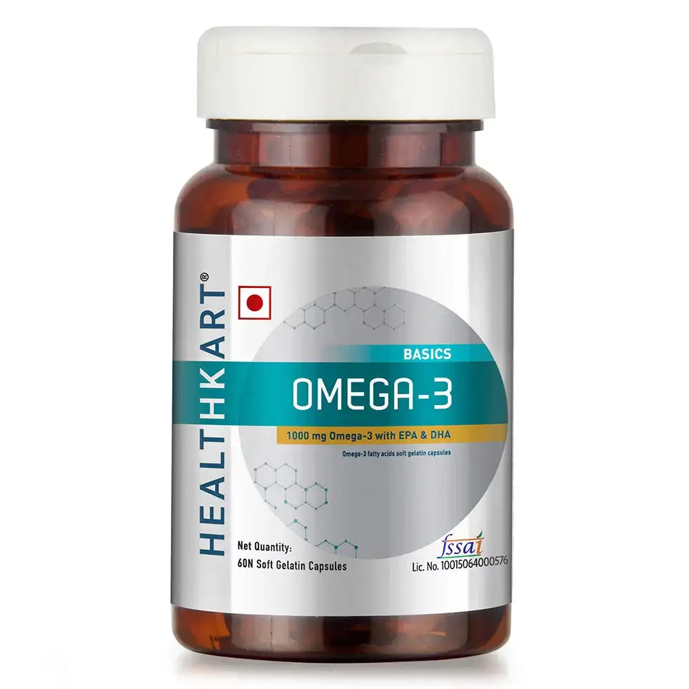 Healt Omega 3 1000mg with 180mg EPA and 120mg DHA OP,  60 softgels