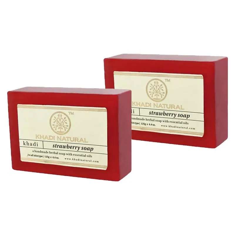 Khadi Natural Strawberry Soap - Pack of 2