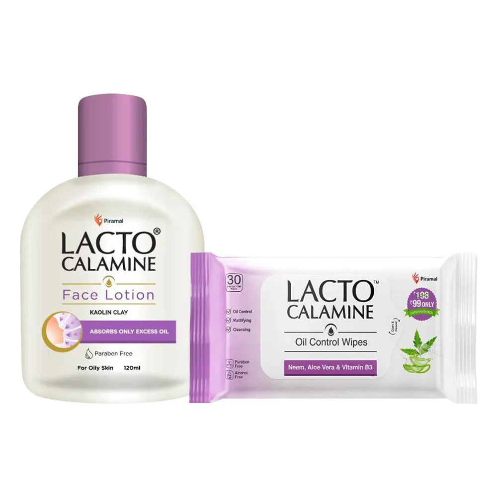 Lacto Calamine Oil Control Therapy - Face Lotion & Wipes