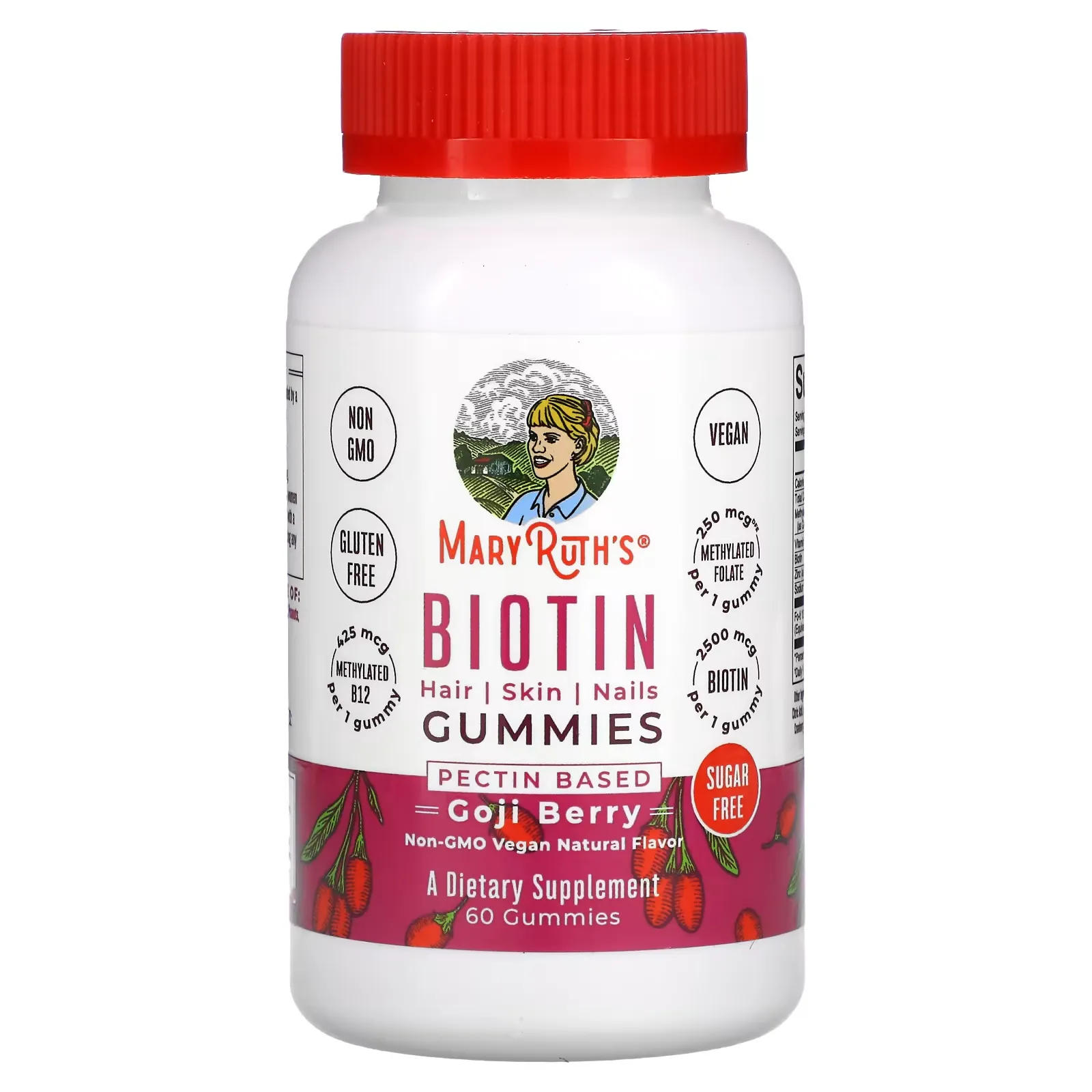 Biotin Gummies, Goji Berry, 60 Gummies